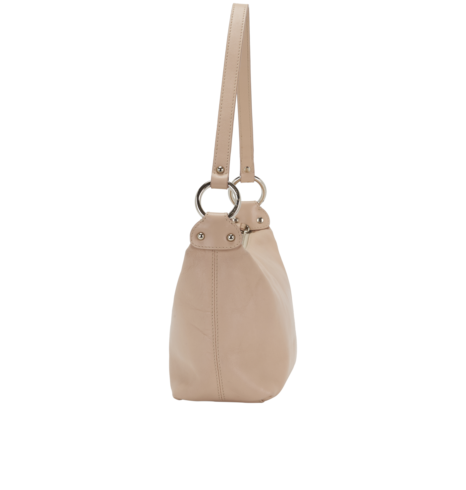 Dolce & Gabbana DG Charm Shoulder Bag, &pound;330, Handbags, Pink, Leather, Bottom view